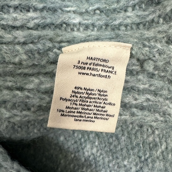 Hartford Blue Mohair Wool Blend Sweater - size 3 - Picture 3 of 10